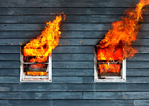 windows on fire